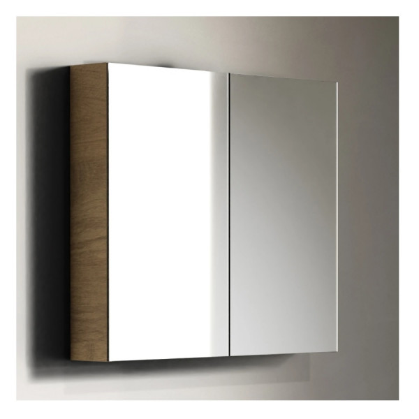 Bathroom Mirror Cabinet Riho Spring 2 doors 800x70mm Just Oak
