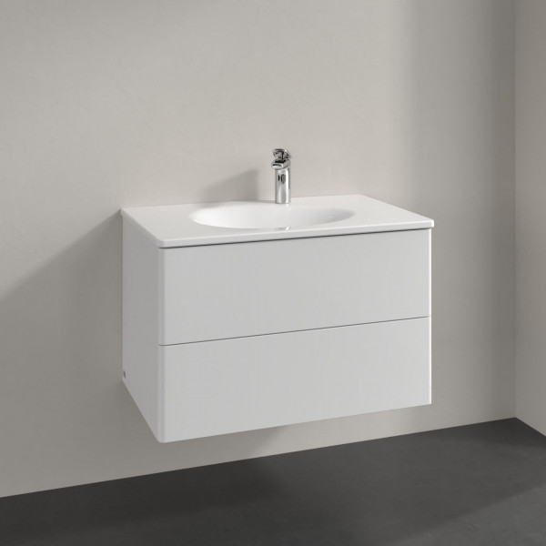 Vanity Unit Built-In Basin Villeroy and Boch Antao 2 drawers 788x504x496mm Glossy White Laquered