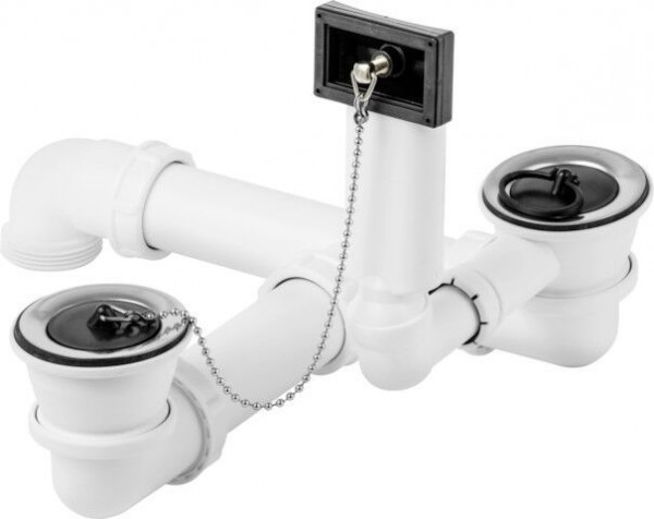 Viega Bathroom Taps Waste System Reversible For double sink