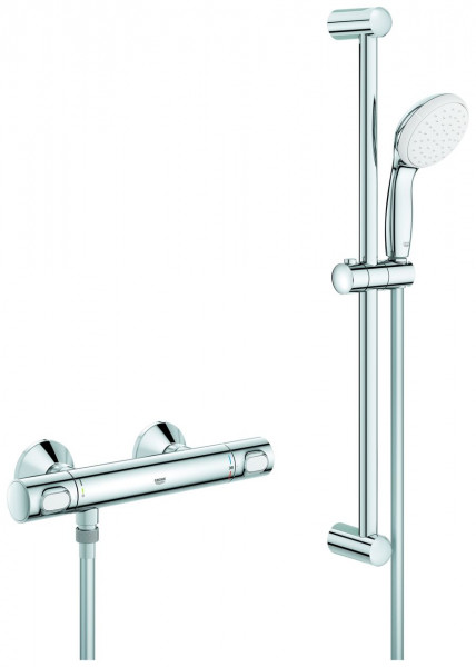 Shower Set Grohe Grohtherm 500 600mm Thermostatic with EcoButton Chrome
