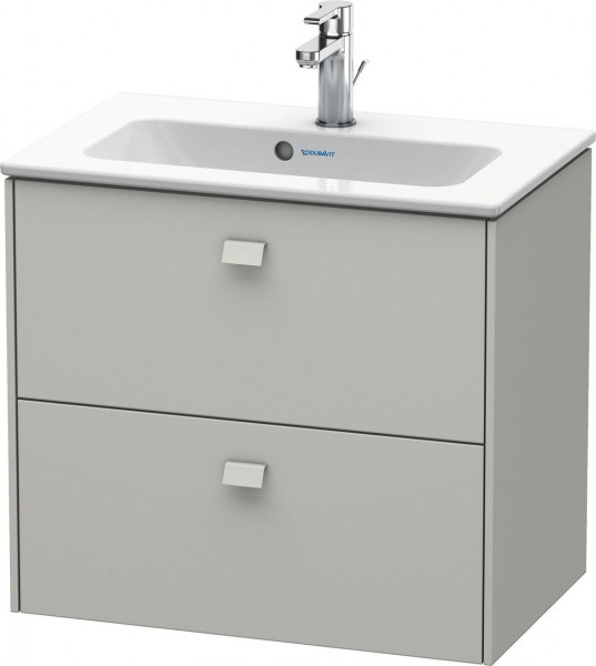 Vanity Unit Built-In Basin Duravit Brioso Compact, 2 drawers, for Lav. ME 620mm Concrete Grey Matt BR411000707