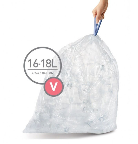 Simplehuman Waste bags Code V, 60 Bags Clear