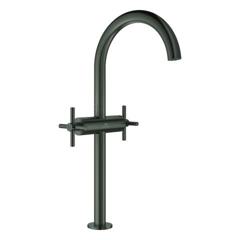 Freestanding 2 Handle Basin Tap Grohe Atrio XL size Brushed Hard Graphite