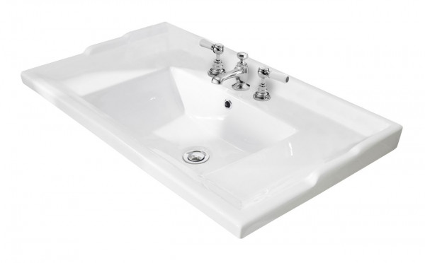 Vanity Basin Bayswater Traditional 3 holes, 820mm White