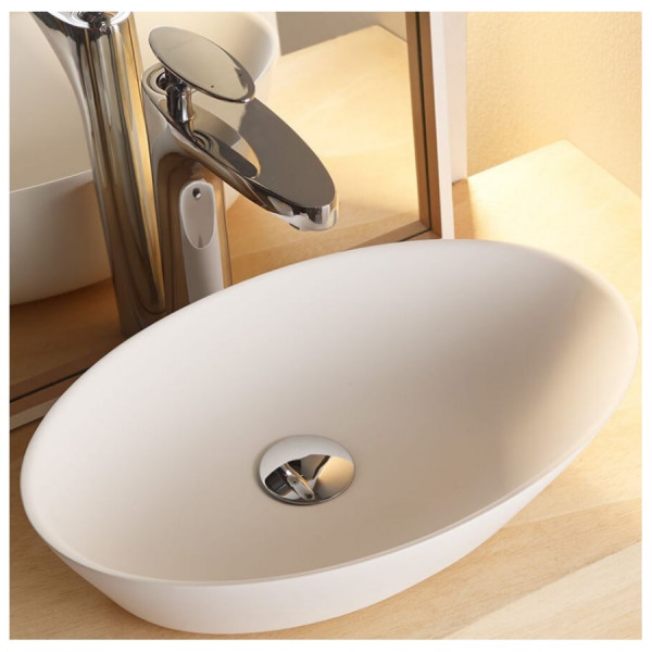 The Bath Collection Countertop Basin TRIESTE 450x300x120mm White