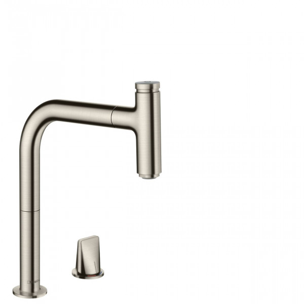 Hansgrohe SBox19-H200 2-hole single lever kitchen mixer with pull-out spout SBox (73804800)