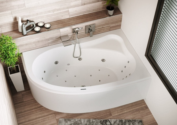 Riho Whirlpool Bath Corner Lyra Joy Version Left 1000x800x1530mm White