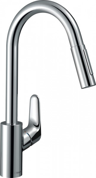Pull Out Kitchen Tap Hansgrohe Focus M41 2jet 240mm Chrome