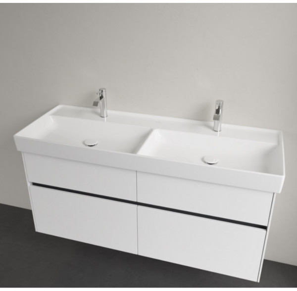 Villeroy and Boch Double Basin Collaro 2x1 hole without overflow White Alpin 1300mm