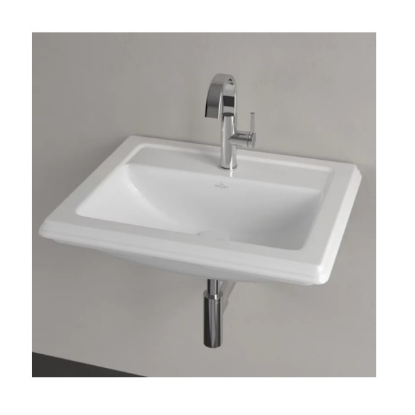 Villeroy and Boch Hommage Built-in washbasin 630 mm x 525 mm (710263) White Alpin CeramicPlus