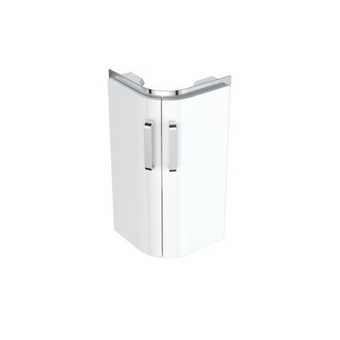 Geberit Vanity Unit Renova Compact 2 Doors For Angle Cloakroom Basins 425x604x330mm White