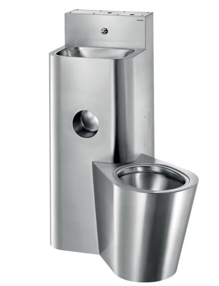 Delabie Toilet and Sink Unit Combi KOMPACT floor-standing WC pan on right side 160600