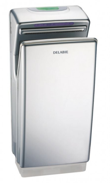 Delabie SPEEDJET high speed air pulse hand dryer, with filters Stainless steel metal grey