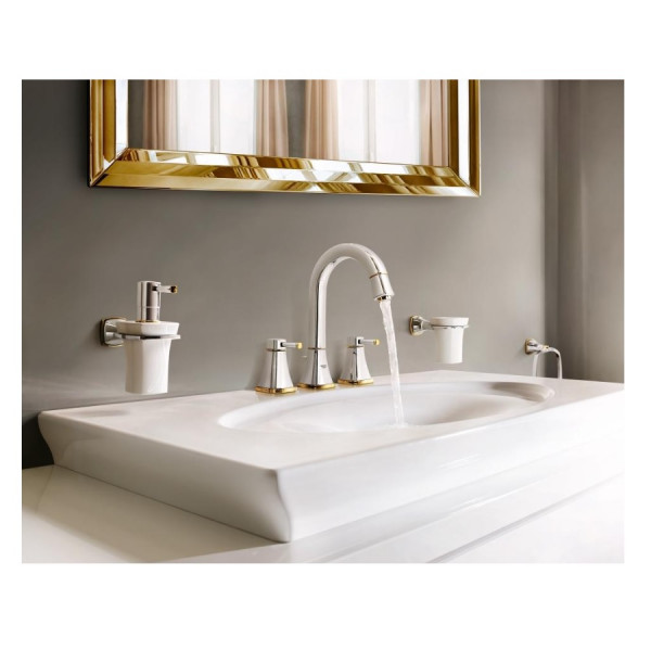 Freestanding 2 Handle Basin Tap Grohe Grandera 3 holes 264mm Chrome/Gold