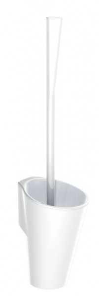 Delabie Wall-Mounted Toilet Brush Holder White with Lid