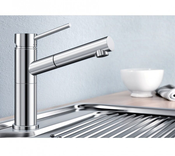 Blanco Pull Out Kitchen Tap ALTA-S Compact Low pressure Chrome