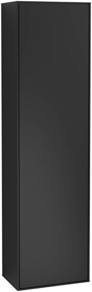 Villeroy and Boch Tall Bathroom Cabinets Finion 418x1516x270mm Black matte Lacquer G49000PD