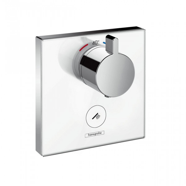 Hansgrohe ShowerSelect Glass Thermostatic mixer for concealed installation