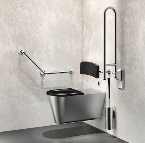 Disabled Toilet 700 S Delabie Stainless Steel 350 x 700 x 360mm Polished satin