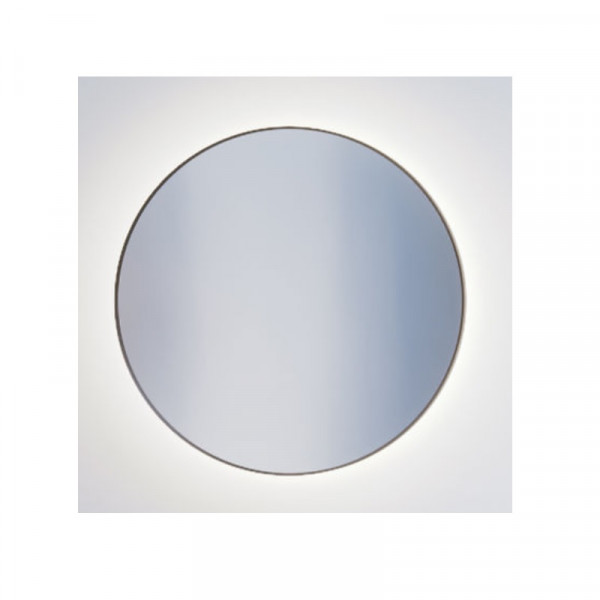 Illuminated Bathroom Mirror Riho Shield Round with touch switch ON/OFF 600x600mm Black