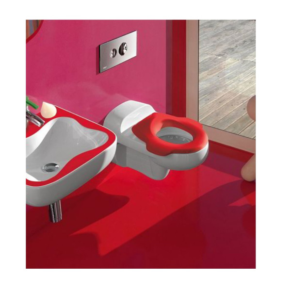 Kids Toilet Seat Laufen FLORAKIDS Bezel only Quick Release Red