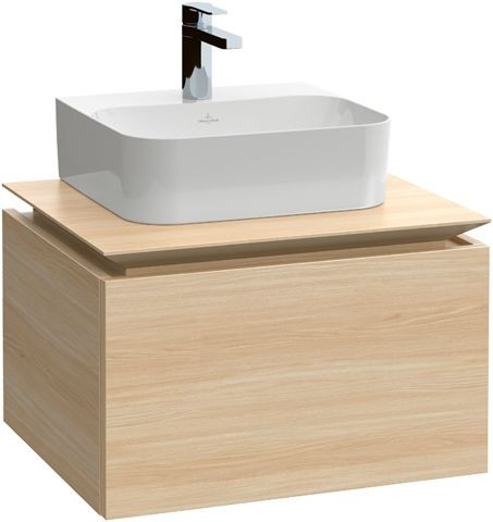 Villeroy and Boch Countertop Basin Unit Legato 380x500mm Glossy Grey | Without Light | 600 x 380 mm