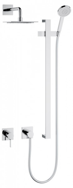 Concealed Shower Keuco IXMO Sets with single lever mixer and shower column, Square,