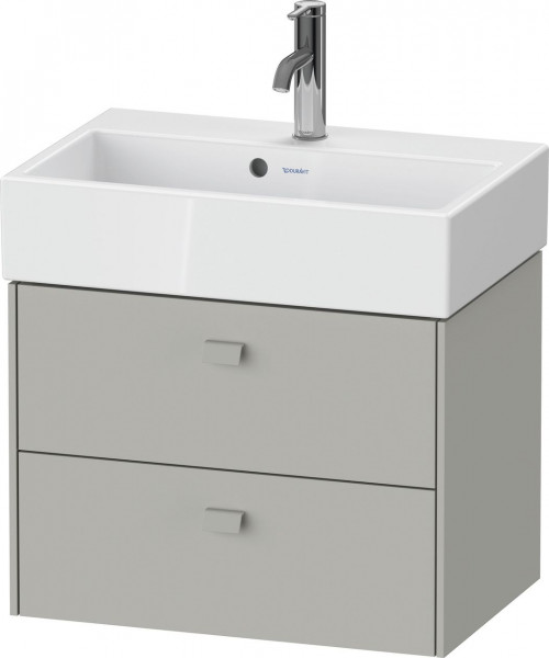 Vanity Unit Built-In Basin Duravit Brioso Compact, 2 drawers, for Lav. Vero Air 584mm Concrete Grey Matt BR432800707