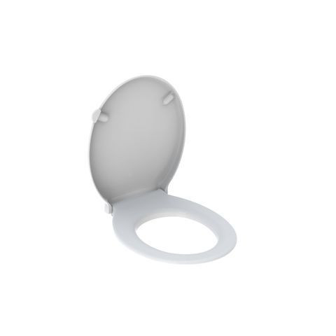 Geberit D Shaped Toilet Seat Renova Comfort Antibacterial 455x376x52mm White