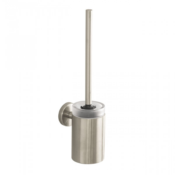 Hansgrohe Logis Brushed Nickel Toilet Brush with Glass Holder