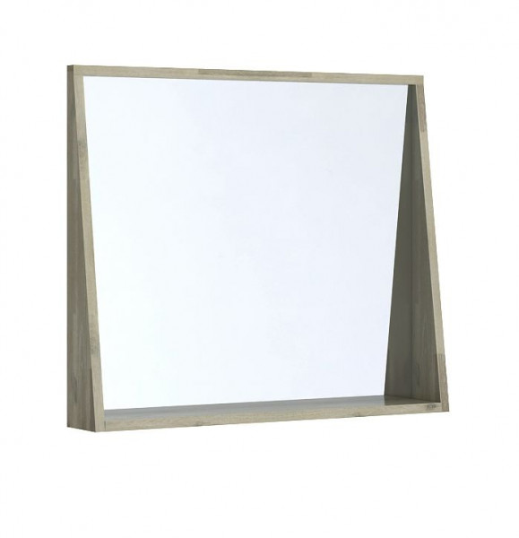 Allibert Large Bathroom Mirror CHELSEA with shelf 800x700x170mm Acacia Massif