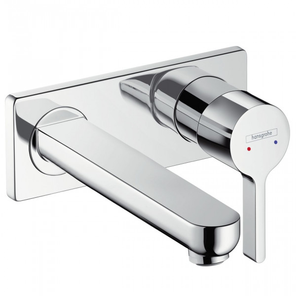 Hansgrohe Metris S Single Lever Basin tap with long spout for exposed installation