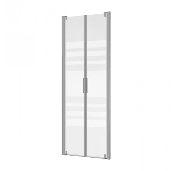 Shower Door with Side Panel Allibert LAJA Swinging vertical strip 810x2000mm Chrome