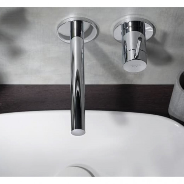 Wall Mounted Basin Tap Laufen TWINPLUS 2 holes 195 mm Chrome