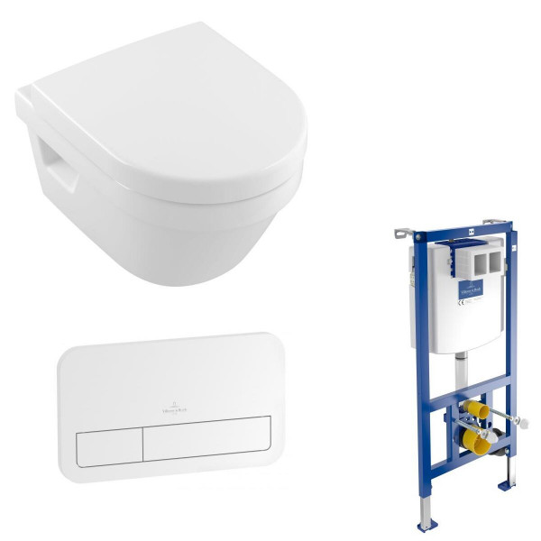 Small Bathroom Suites Wall Hung toilet pack with frame and flush plate