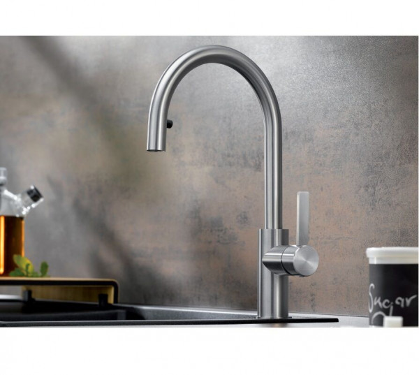 Blanco Pull Out Kitchen Tap CANDOR-S Low pressure Brushed Stainless Steel