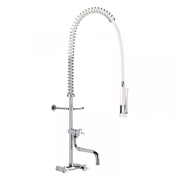 Pull Out Kitchen Tap Delabie White | With water circuit
