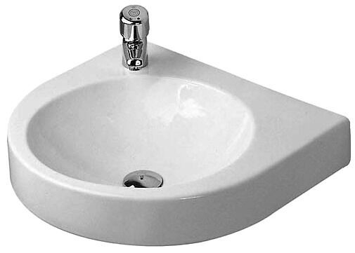 Duravit Architec Cloackroom Basin pre-punched tap hole on left side, pre-punched hole soap dispenser on right side 449580000