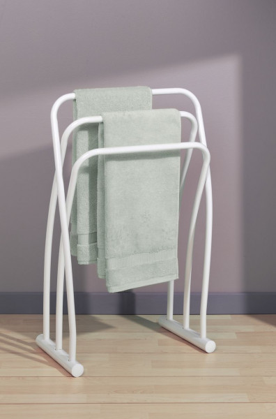 Allibert Freestanding Towel Rail HAPPY 3 rails 505x790x280mm White