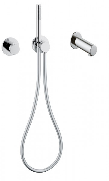 Shower Set Keuco IXMO Sets built-in, with thermostatic mixing valve and spout Chrome