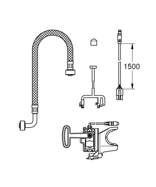 Grohe Installation Set for Automatic Flushing Chrome