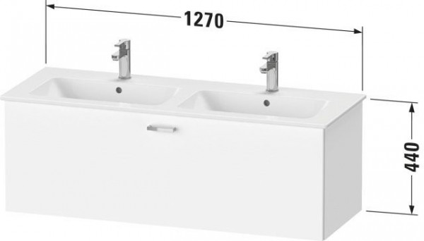 Double Basin Cabinet Duravit XBase 1 hanging drawer 440mm White Matt
