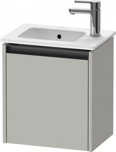 Cloakroom Vanity Unit Duravit Ketho.2 left door, anthracite handle, for ME wash-hand basin 410x440mm Concrete Grey Matt K25060L07070000