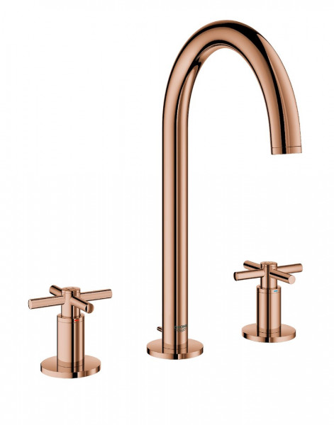 Grohe 3 Hole Basin Tap Atrio 3 hole with cross handles 290mm Warm Sunset