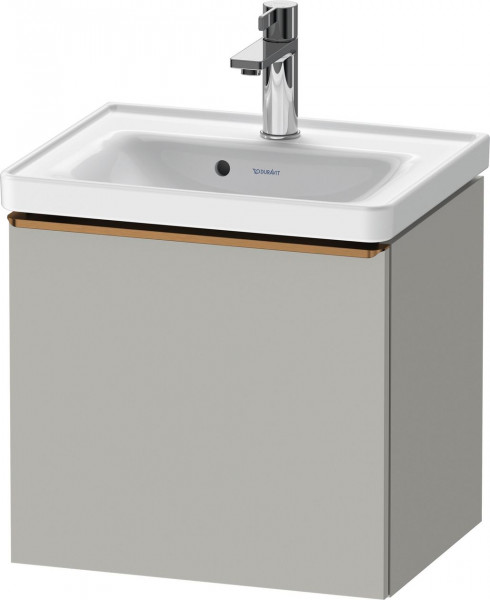 Cloakroom Vanity Unit Duravit D-Neo drawer, bronze handle 484mm Concrete Grey Matt DE4248004070000