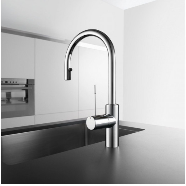 KWC Kitchen Mixer Tap ONO with pull-out spout stainless steel