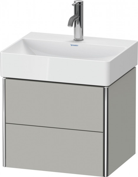 Vanity Unit Built-In Basin Duravit XSquare hanging, 2 drawers, for Lav. DuraSquare 484mm Concrete Grey Matt XS430500707 XS430500707