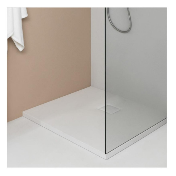 Square Shower Tray Laufen SOLUTIONS lateral evacuation 800x800x38mm White
