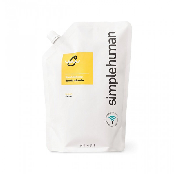 Simplehuman Washing-up liquid 1L refill bag, Lemon Lemon 17,5 x 9,0 x 24,5 cm (CT1002EF)