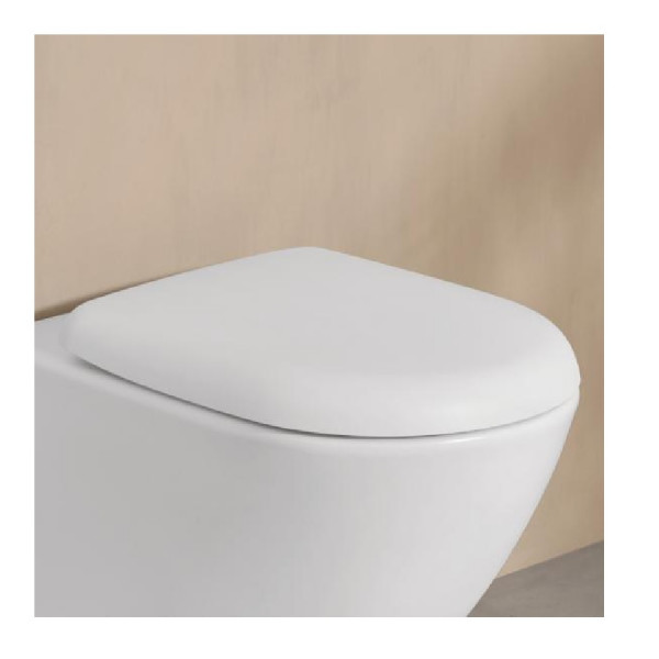 Soft Close Toilet Seat Villeroy & Boch Antao 373x445x65mm Alpine White